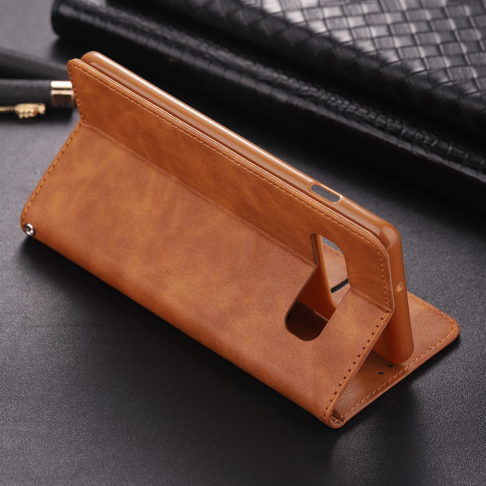 Bao da điện thoại di động Samsung Galaxy S21 Ultra S9 S10 Plus M10 A10 Note 9 PU Leather Phone Case Back Cover | BigBuy360 - bigbuy360.vn