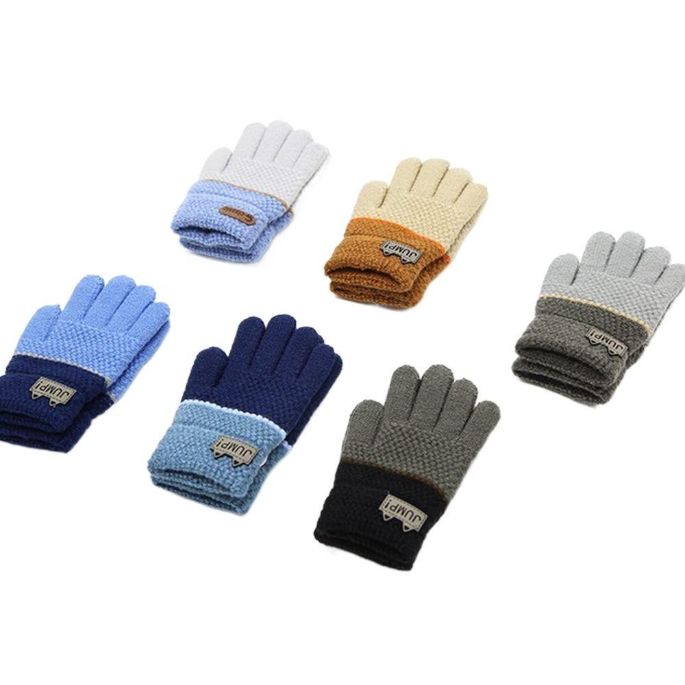 Găng Tay Đan Len Hình Mặt Cười Dễ Thương Cho Bé