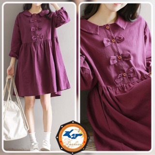 ĐẦM BABYDOLL TÍM 3 NƠ