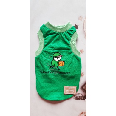 Áo chó mèo Hottrend, áo Grab chó mèo