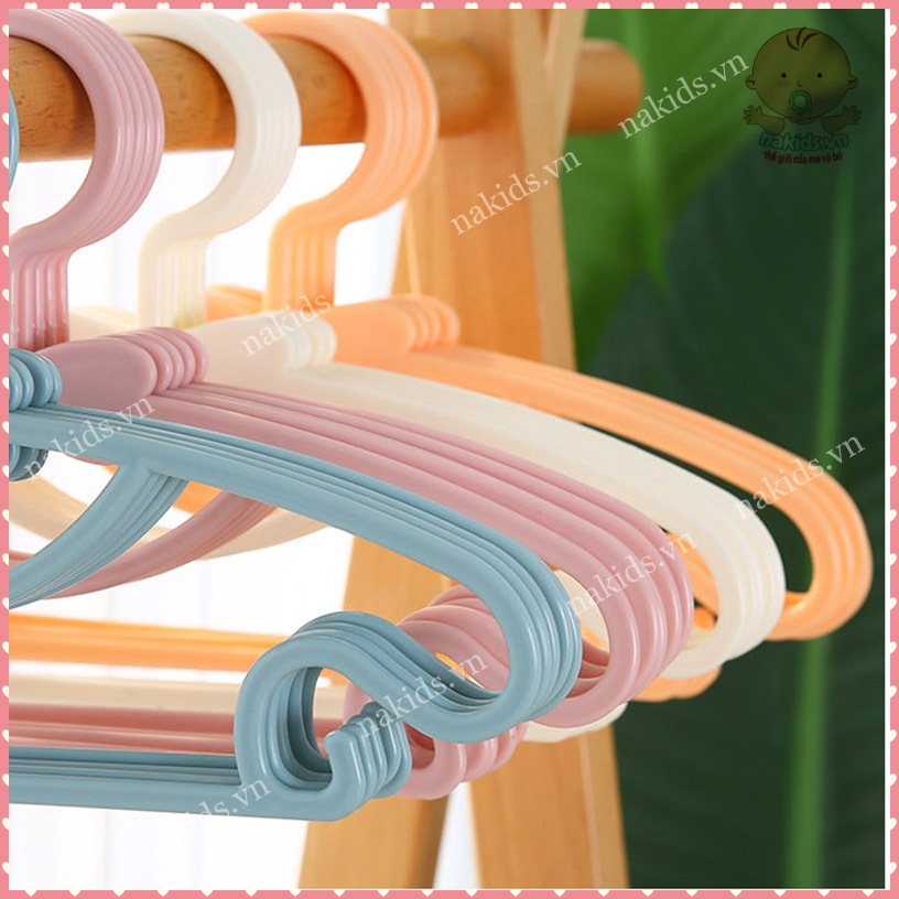 [Set 5 Chiếc] Móc Treo Quần Áo Trẻ Em - Móc Phơi Đồ Cho Bé Hình Nơ