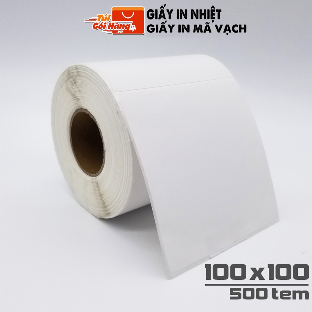 Giấy In Nhiệt TUIGOIHANG Khổ 100x100mm Dạng Cuộn 500 Tem In Mã Vận Đơn