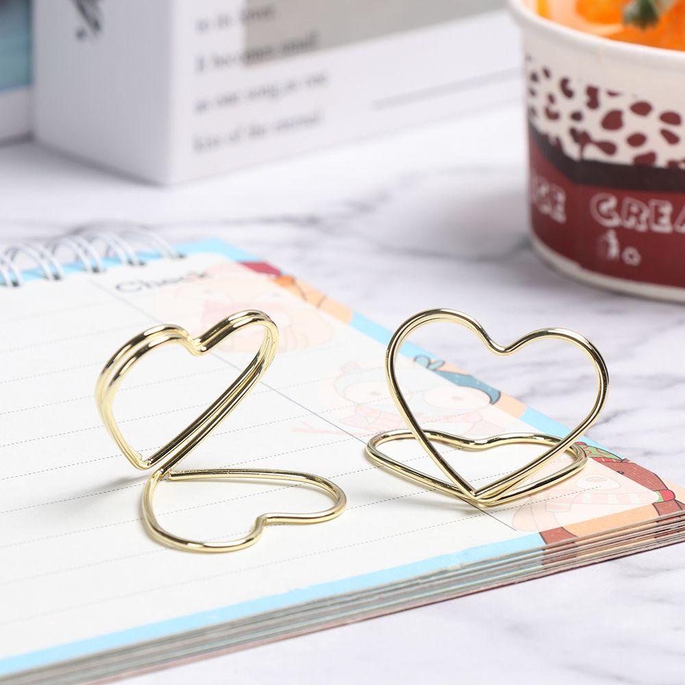1 Giá Đỡ Kẹp Giấy / Ảnh Để Bàn Bằng Kim Loại Lãng Mạn Trang Trí Tiệc Cưới