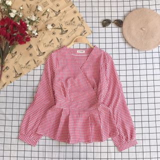 Áo đắp ngực peplum QC (Hình thật)
