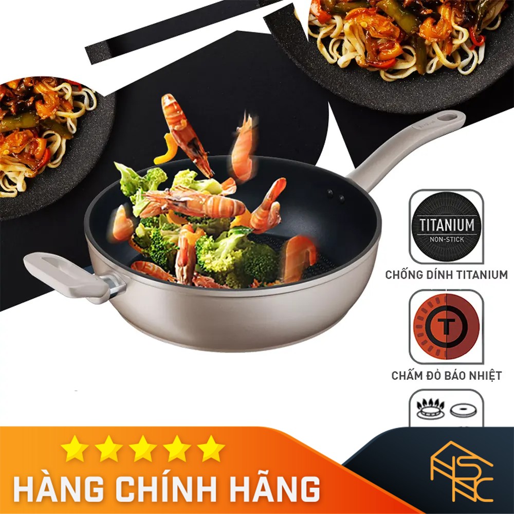 Chảo đáy từ lòng sâu chống dính cao cấp 28cm - Tefal Sensations - Thương hiệu Pháp