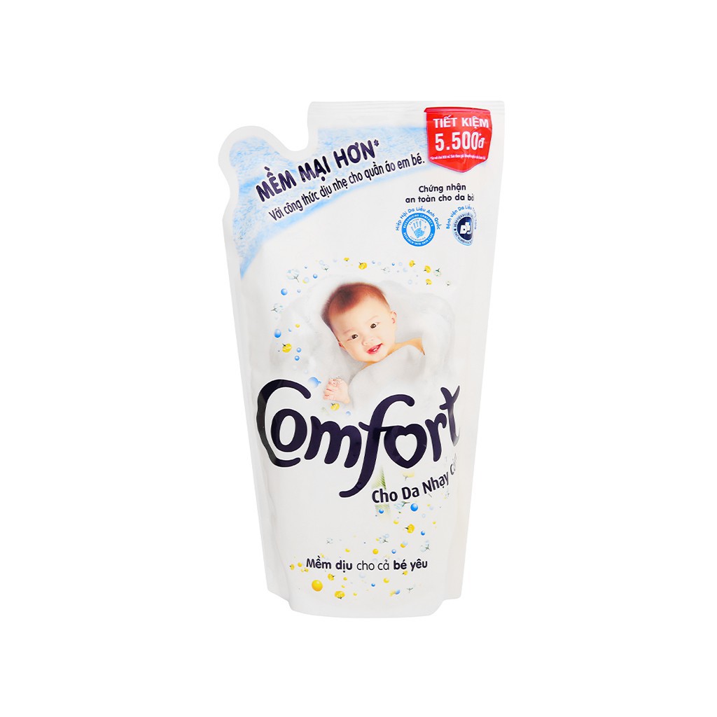 .. Nước xả cho bé Comfort cho da nhạy cảm hương phấn túi 800ml