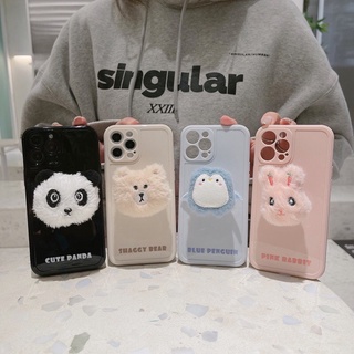 Ốp lưng iphone- Ốp vuông nhựa bóng kèm Pop thỏ dành cho ip 7/8, 7/8Plus, X/Xsmax, 11/11Promax, 12/12Promax