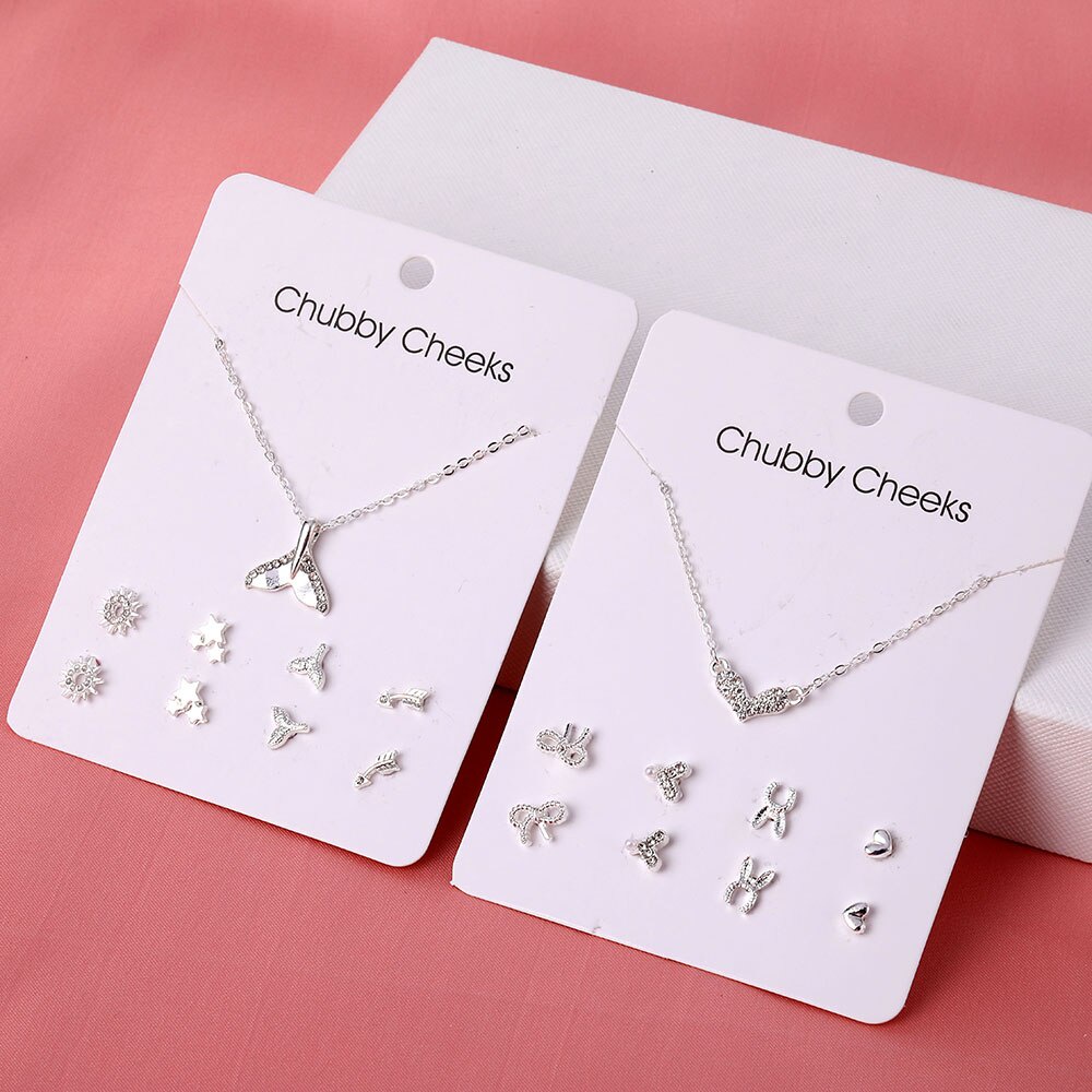 Set vòng cổ + bông tai nhiều mẫu mã đính đá thời trang
