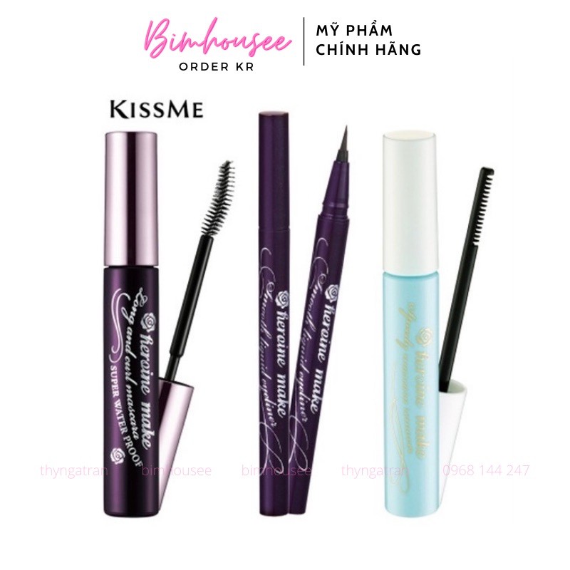 [Bill Duty] SET KISS ME Mascara, Kẻ Mắt, Tẩy trang Kiss me Heroine