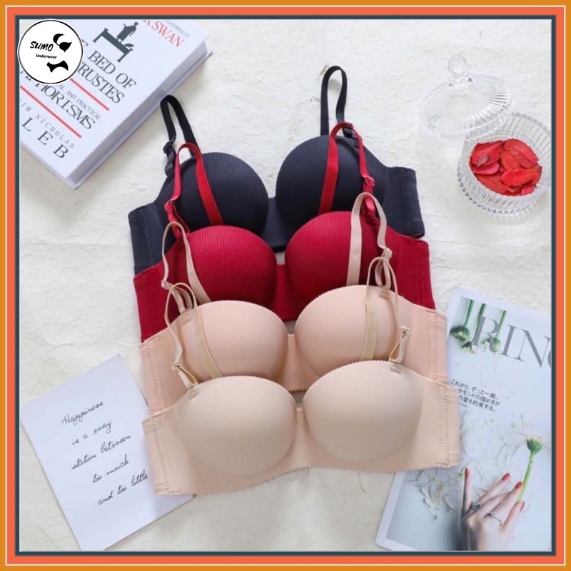 Combo 3 áo lót nữ su đúc chống tụt, thông hơi mút đệm dày 5cm nâng đẩy ngực, quả tròn kiểu ngang tạo khuôn ngực đẹp.