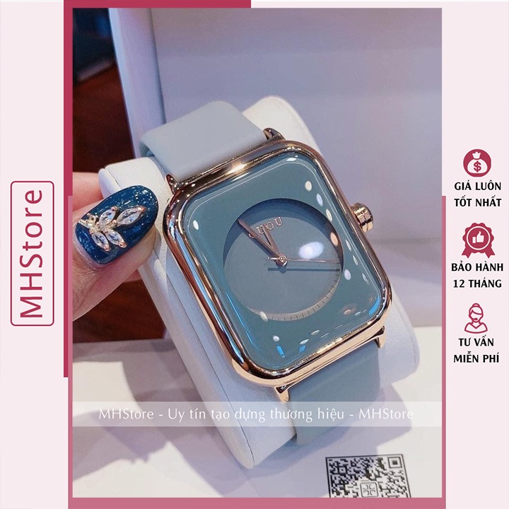 Đồng hồ nữ Guou dây da đẹp giá rẻ, cao cấp chống nước, thời trang hiện đại [Tặng bông tai]