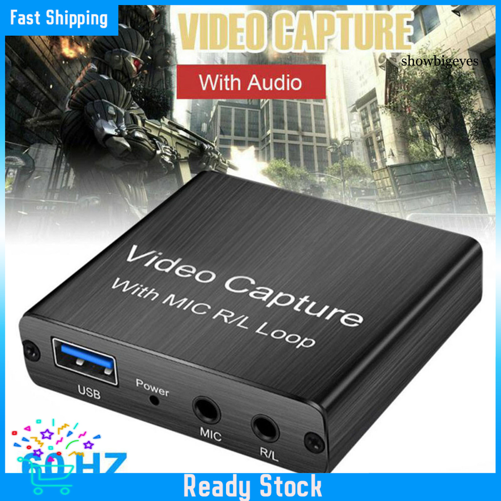Thẻ Ghi Âm Video Usb 3.0 Hdmi-Compatible 1080p Kèm Mic