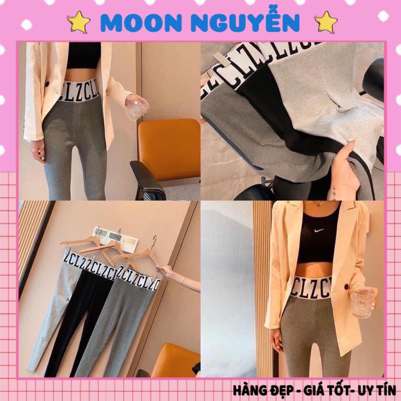 Quần legging nữ gân tăm cạp chữ cao tôn dáng CLZ hotrend