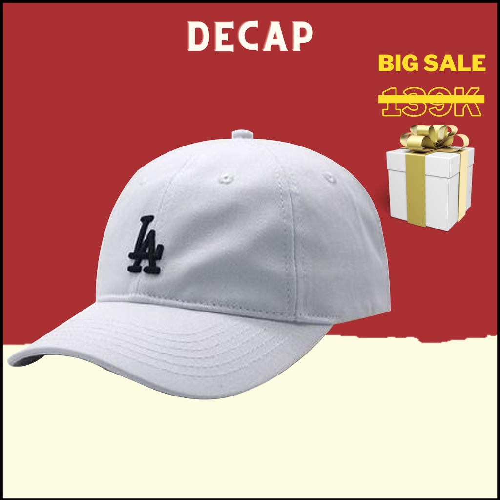 Mũ lưỡi trai nam nữ, nón kết unisex ulzzang ulzzang chất vải kaki snapback kiểu LA Los Angeles |DECAP SHOP