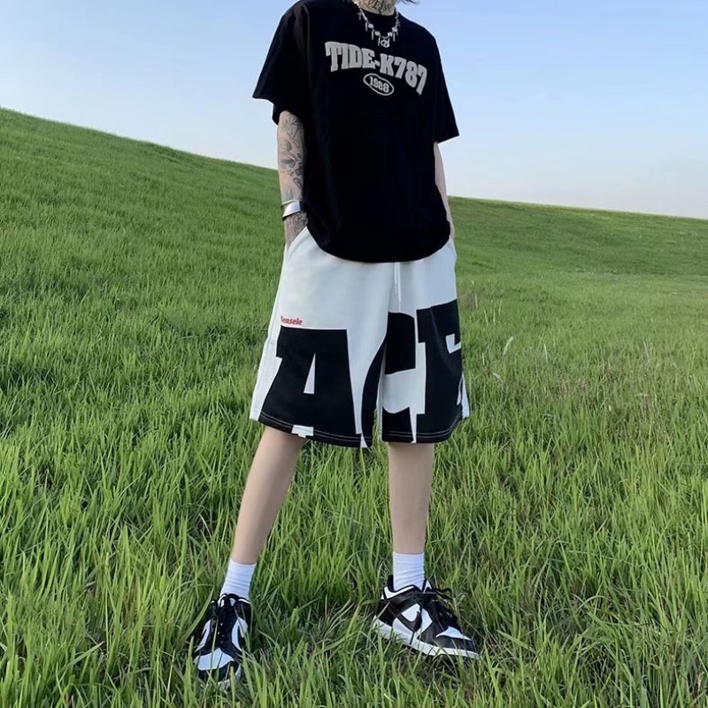 Quần Short Thể Thao Ống Rộng In Chữ Đơn Giản Thời Trang Dành Cho Nam Size M-3XL