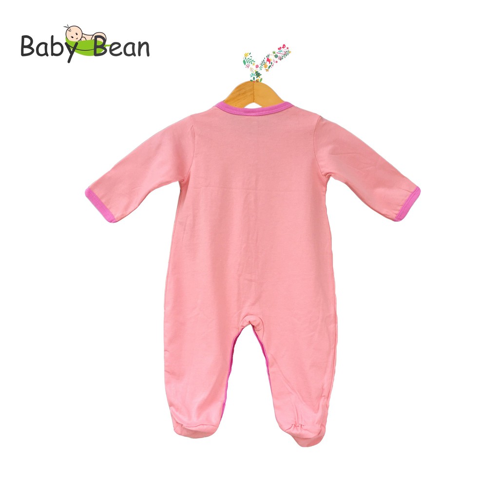 1 Bộ Bodysuit Thun Cotton Dài Liền Tất Bé Sơ Sinh Gái BabyBean (MẪU NGẪU NHIÊN)