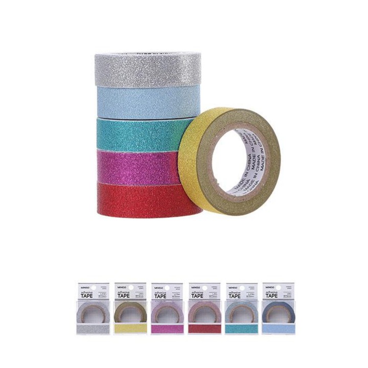 [Mã LIFECPMALL giảm 12% đơn 250K] Băng dính lấp lánh Miniso Shining Series Adhesive Tape (Nhiều màu)