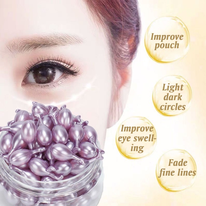Hộp 50 / 60 Viên Tinh Chất Hexapeptide Dưỡng Ẩm Xóa Quầng Thâm Và Bọng Mắt