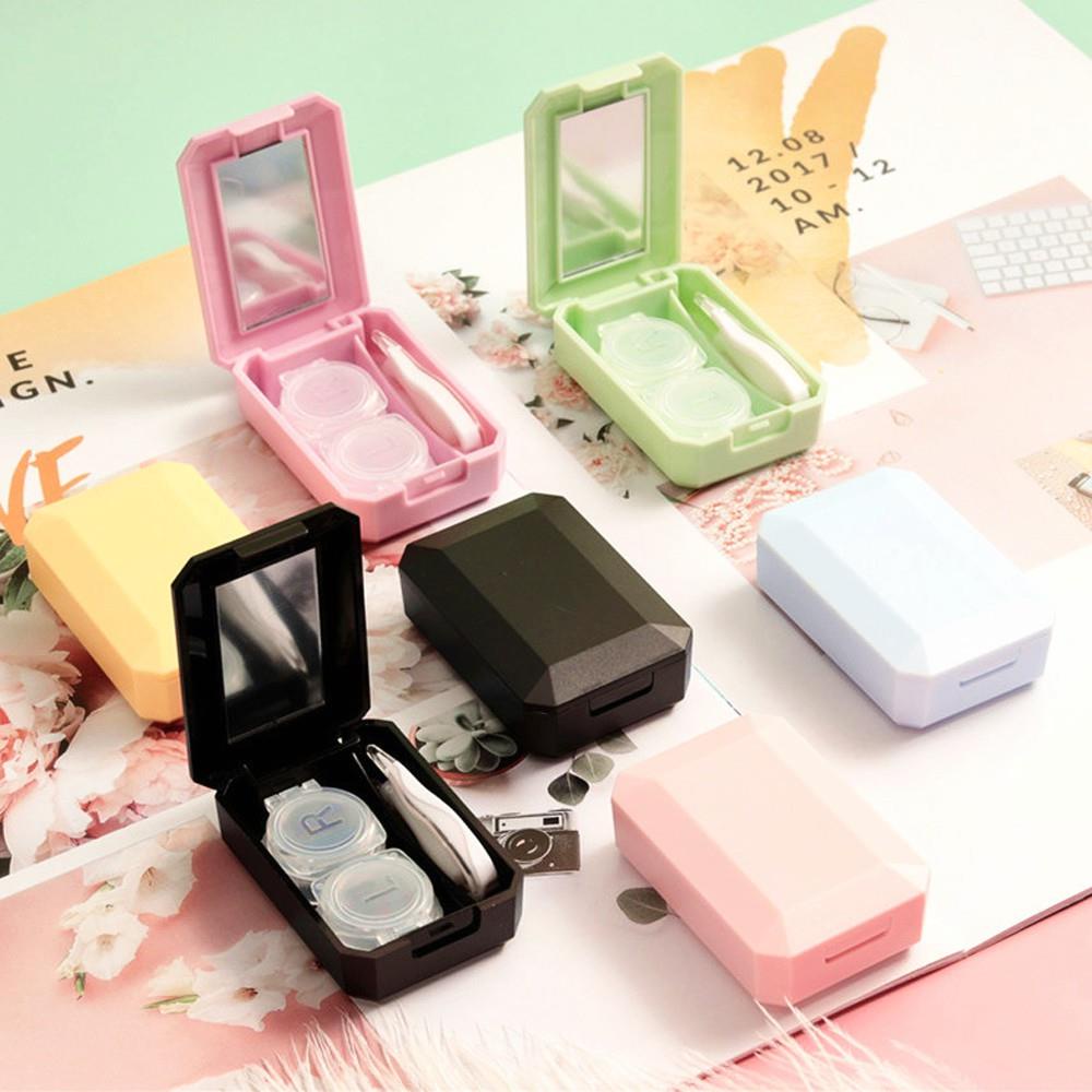 Set hộp đựng kính áp tròng nhíp và hộp đựng có gương MIDROO tiện lợi giao màu ngẫu nhiên