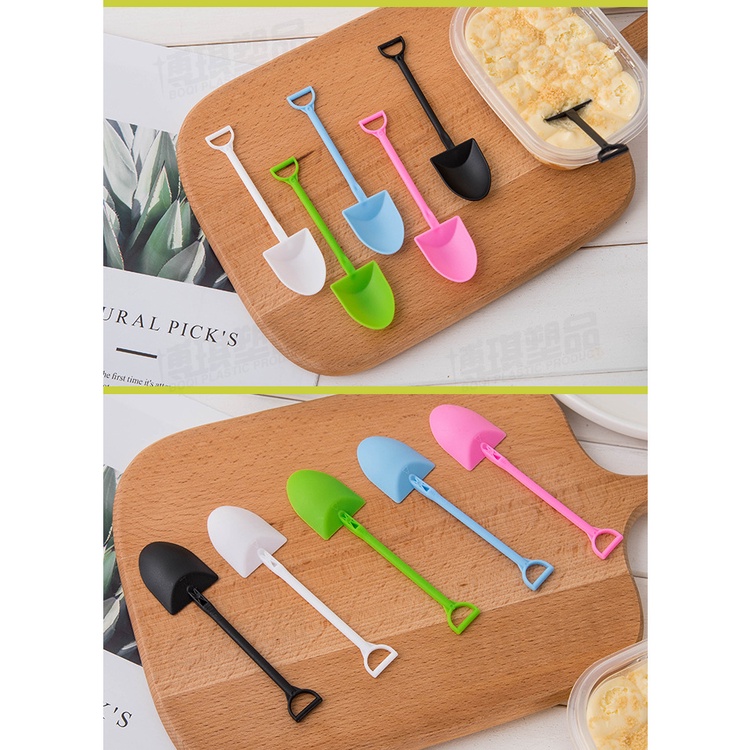 Combo 100 Xẻng Nhựa Múc Kem, Bột - Muỗng Mỹ Phẩm Nhiều Màu