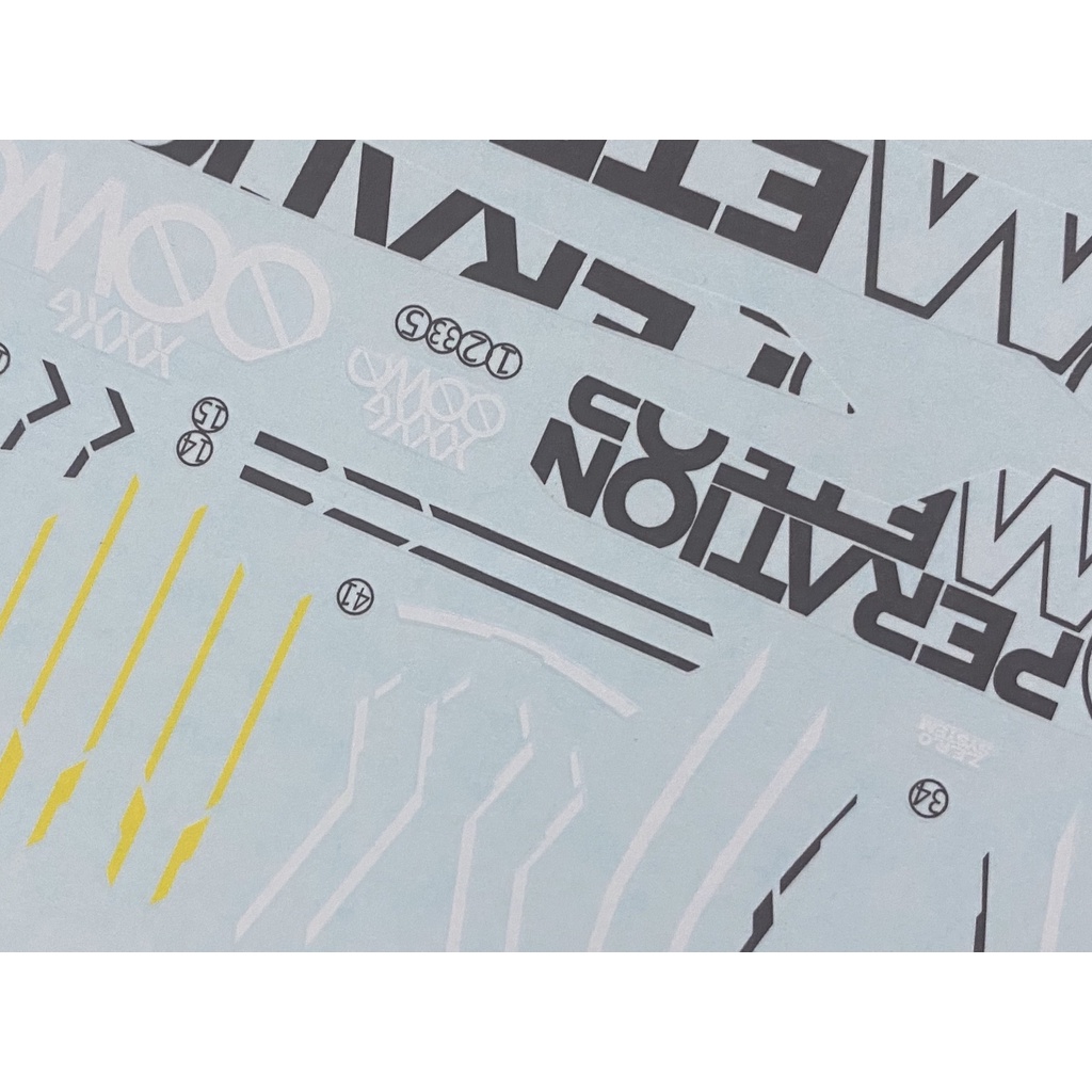 Xueyan xy hirm 1/100 wing zero mjh decal trượt nước huỳnh quang