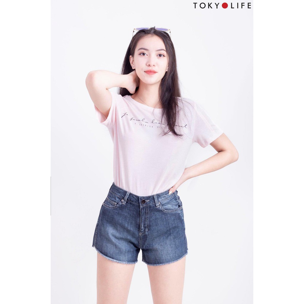 [Mã WABRTKL11 giảm 10% đơn 250K] Áo thun Nữ TOKYOLIFE cổ tròn dáng basic I933-079E