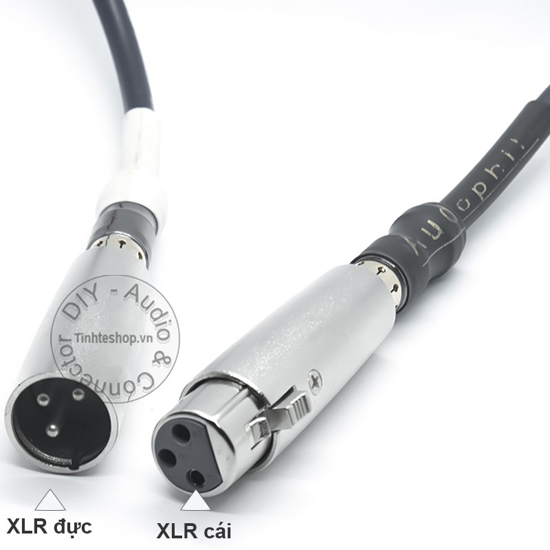 2 chiếc - Đầu chuyển đổi bông sen AV RCA sang canon XLR đực - Răc cắm Mixer Canon đực sang RCA AV cái