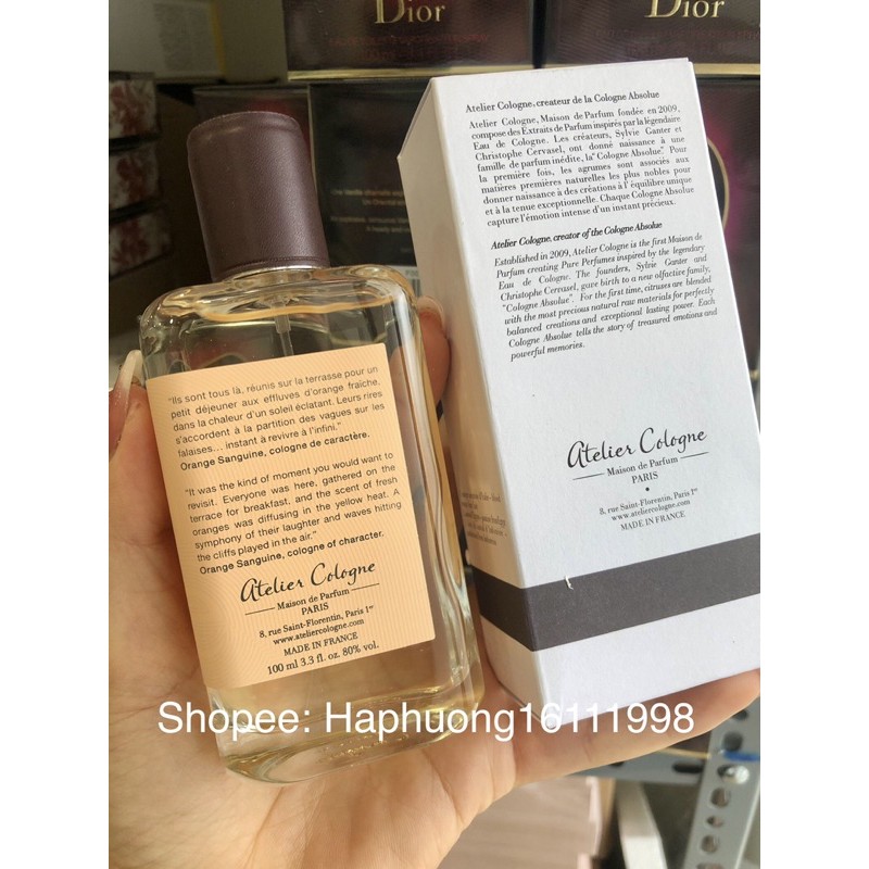 Nước hoa Atelier Cologne Orange Sanguine by Atelier