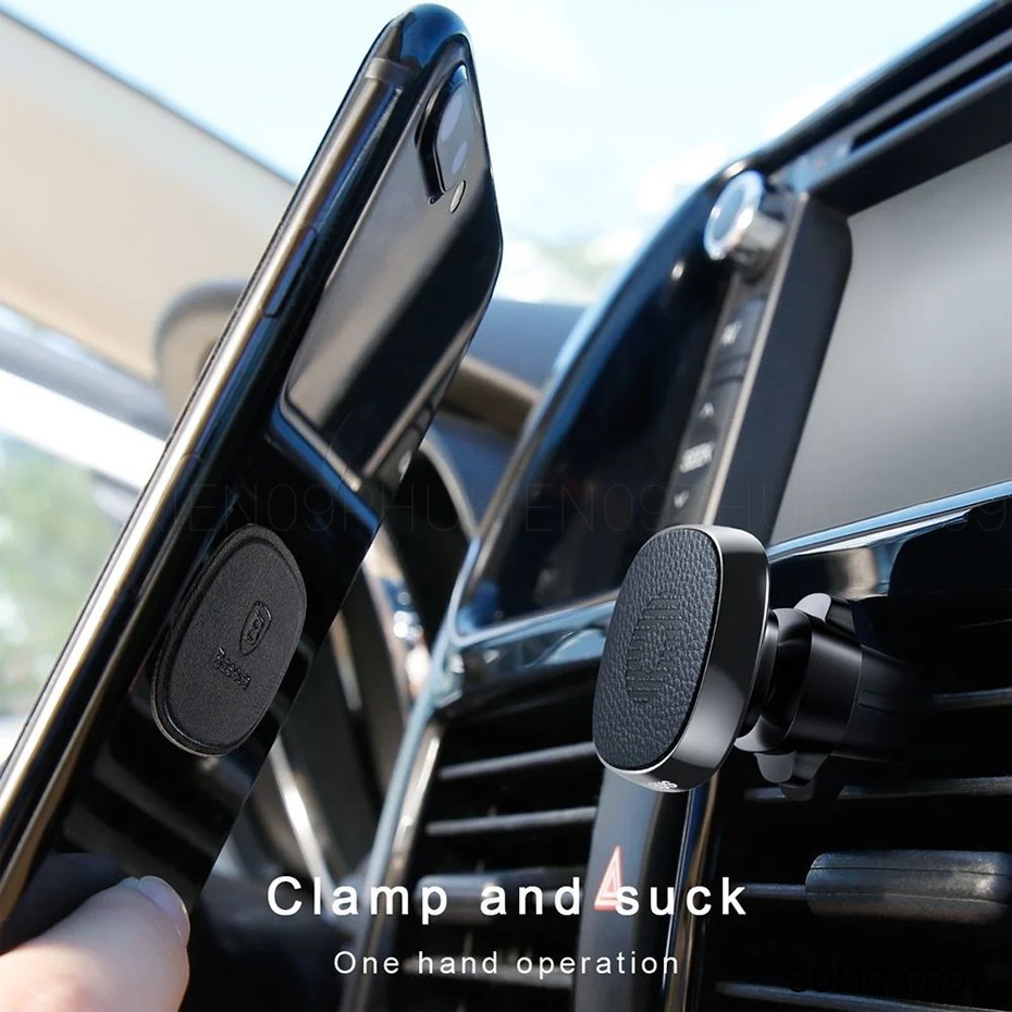 [CHÍNH HÃNG] GIÁ ĐỠ ĐIỆN THOẠI Ô TÔ KẸP CỬA GIÓ HÚT NAM CHÂM BASEUS SUMQ-PR01 | BigBuy360 - bigbuy360.vn