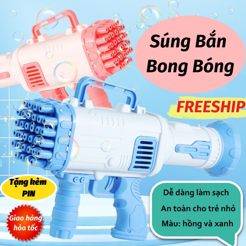 Súng Bắn Bong Bóng Đồ Chơi Cho Bé Máy Bắn Bong Bóng Siêu Mạnh Cực Ngầu PAPAA HOME