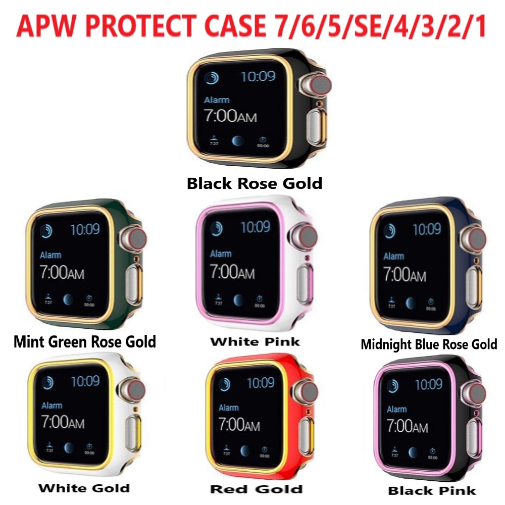 Ốp Nhựa PC Bảo Vệ Viền Đồng Hồ Thông Minh Apple Watch Series 7/6/SE/5/4/3/2/1  Đủ Size 38mm / 40mm / 41mm / 42mm / 44