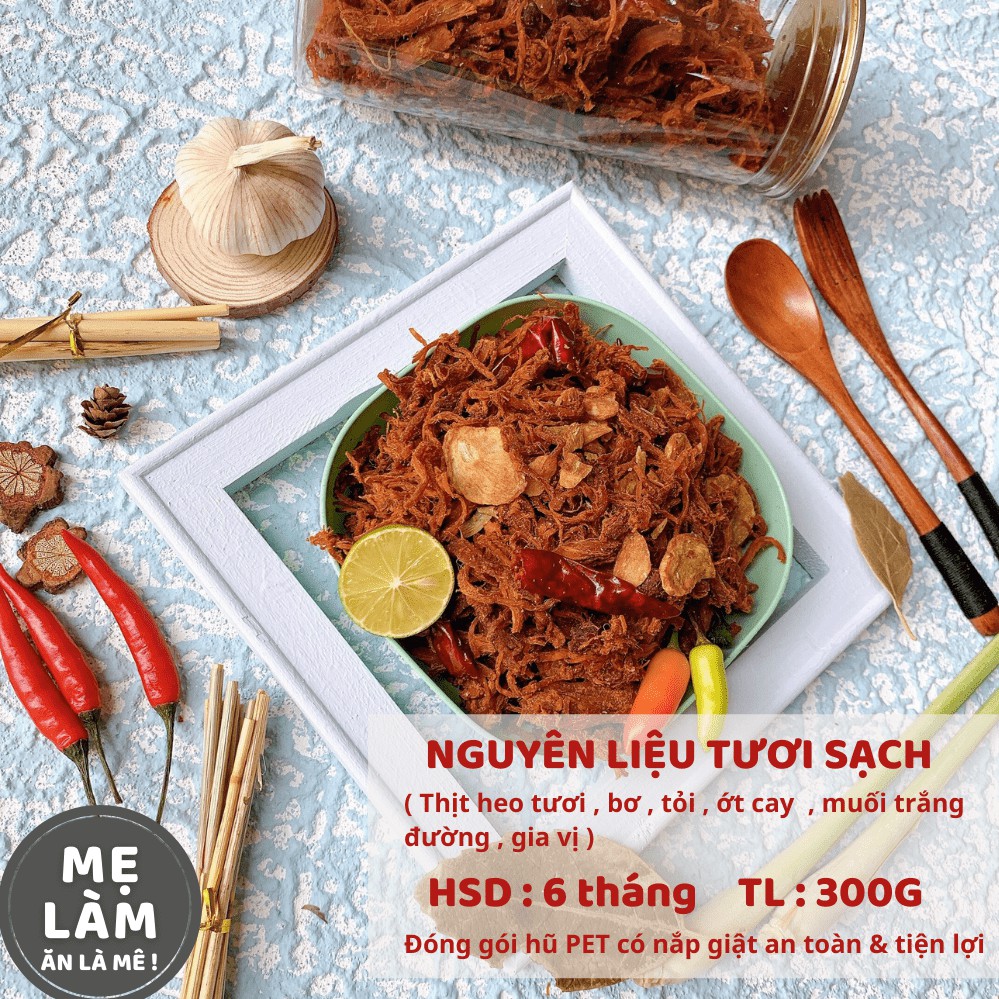 Khô heo cháy bơ tỏi Mẹ Làm 300g đồ ăn vặt Sài Gòn vừa ngon vừa rẻ đảm bảo vệ sinh an toàn thực phẩm | BigBuy360 - bigbuy360.vn