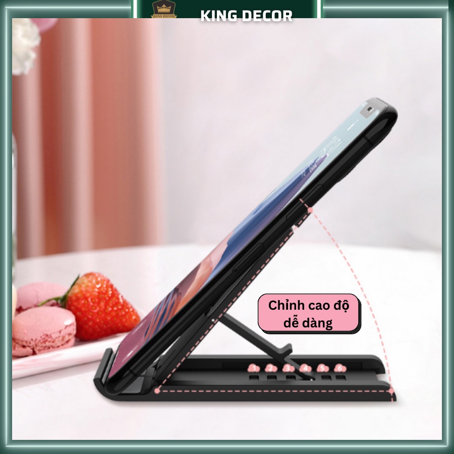 Giá để điện thoại cầm tay có thể gấp gọn, King Decor vật liệu làm bằng nhựa nhiều màu sác lựa chọn