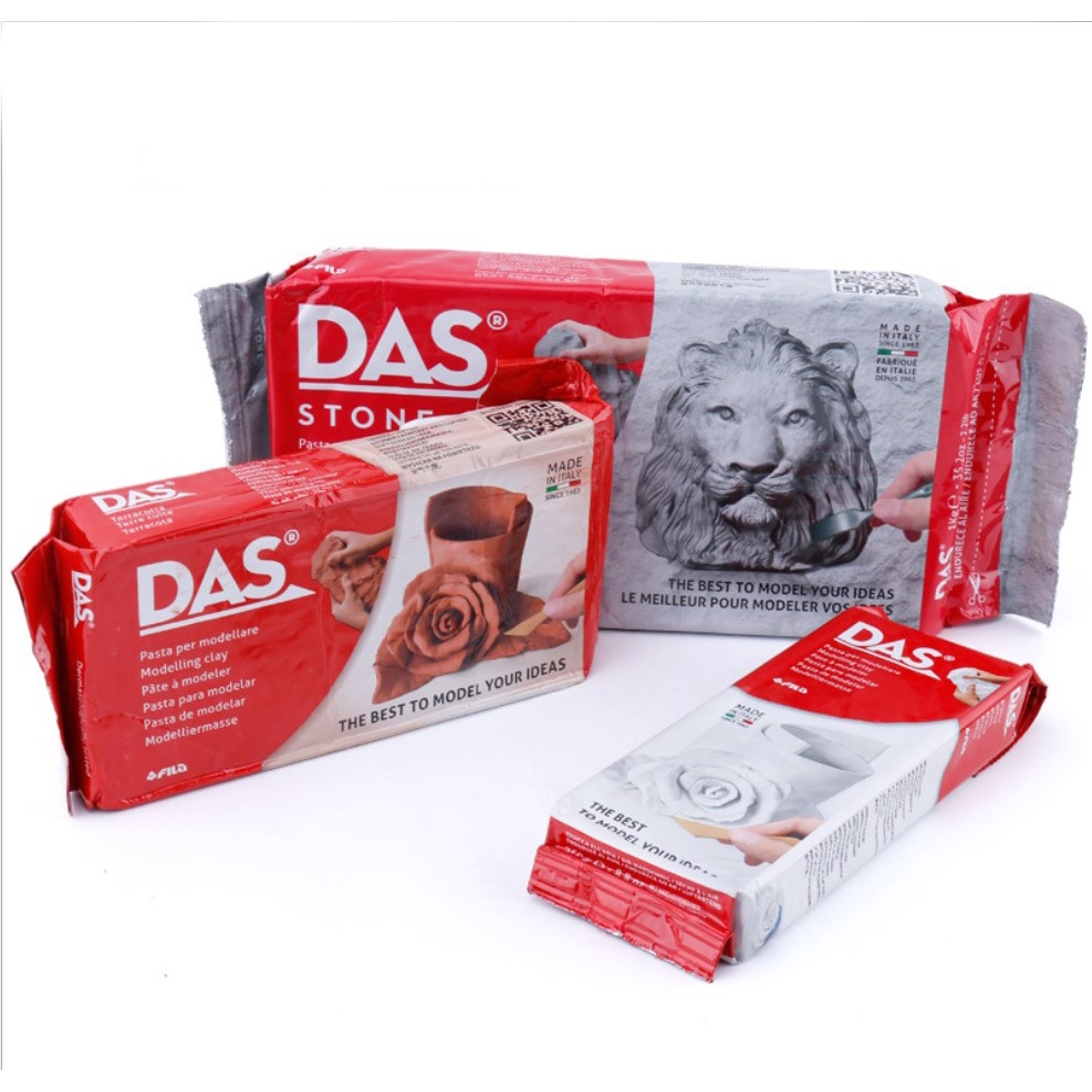 Đất sét Nhật tự khô DAS màu trắng và màu gạch (DAS air-dry clay )