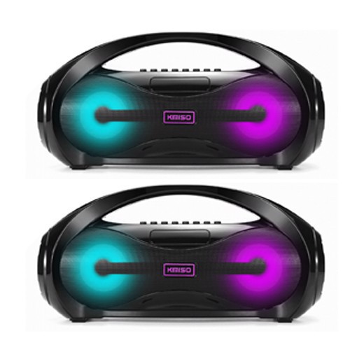 Tặng kèm mic karaokeLoa Hát Karaoke Mini KIMISO S2 Cực chất Loabluetooth âm thanh cực hay bass siêu trầm có led RGB