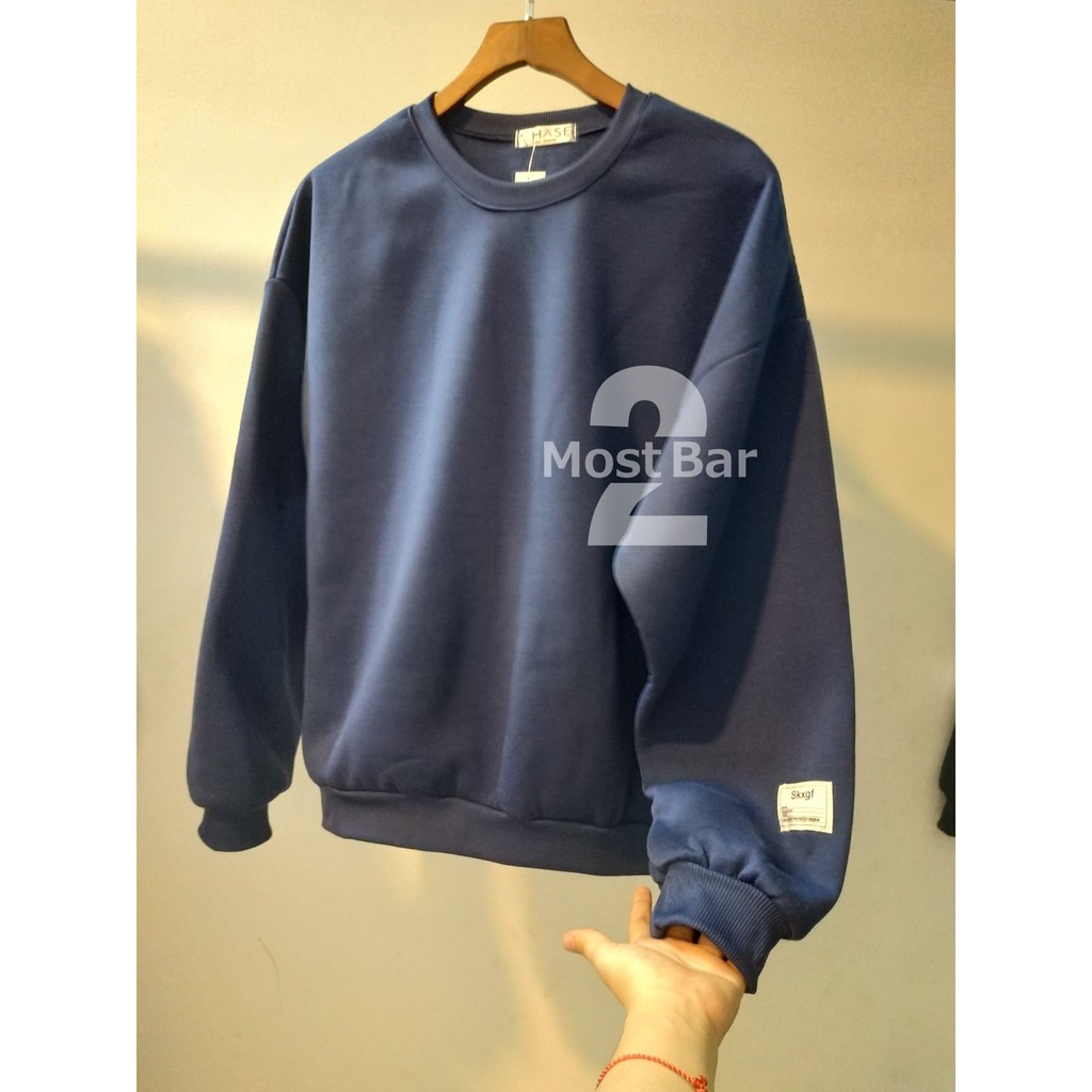 Áo nỉ bông basic unisex fullsize M-3XL (45kg, 80kg, 90kg tối đa 100kg), áo sweater nam bigsize | BigBuy360 - bigbuy360.vn