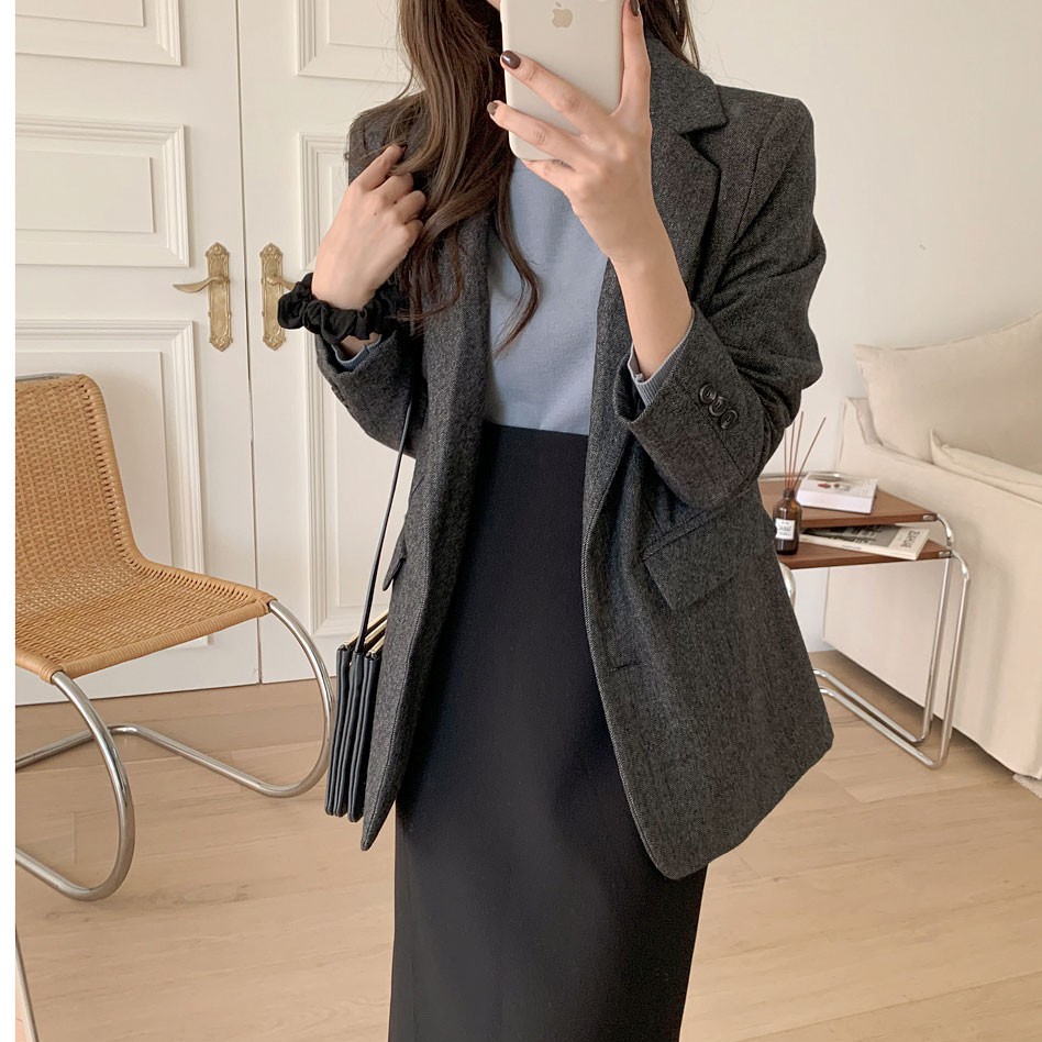 Chân váy chữ a vải mỏng lưng cao màu trơn thiết kế lệch tà | BigBuy360 - bigbuy360.vn