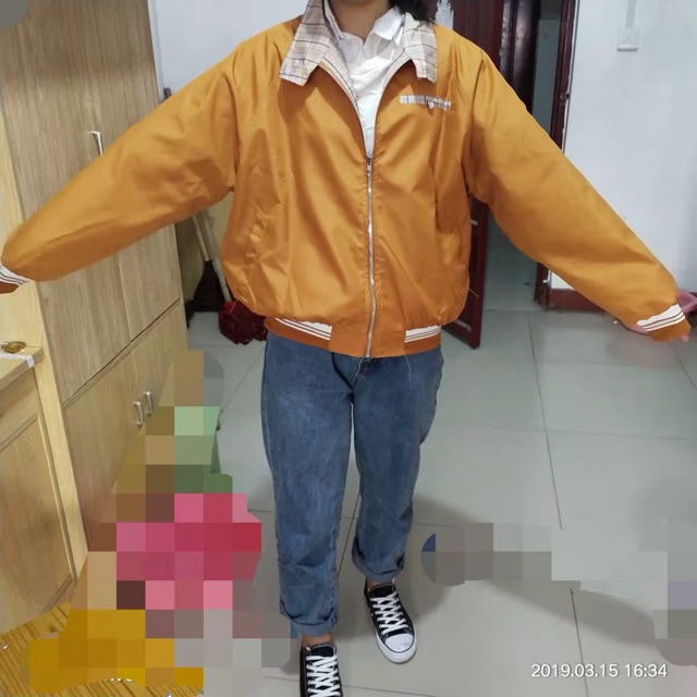 Áo khoác bomber vàng mặc được 2 mặt ULZZANG | BigBuy360 - bigbuy360.vn