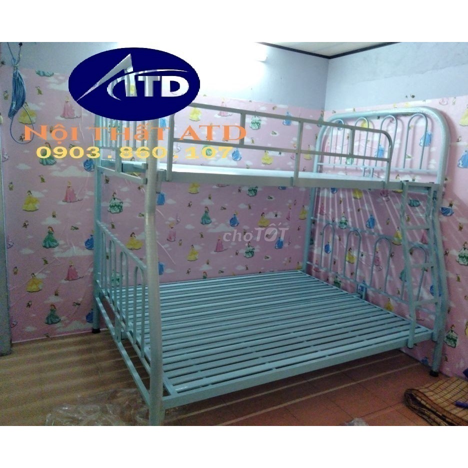 Giường ngủ sắt 2 tầng cao cấp cho trẻ em và người lớn an toàn TP.HCM