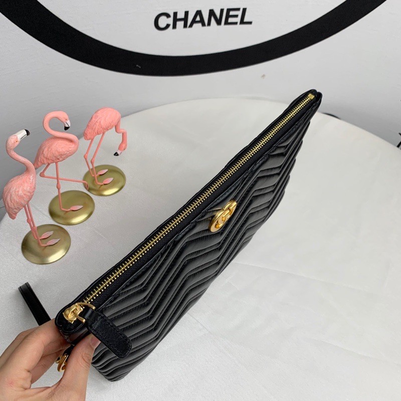 Clutch cầm tay GG GC da thật cao cấp bản da lượn sóng