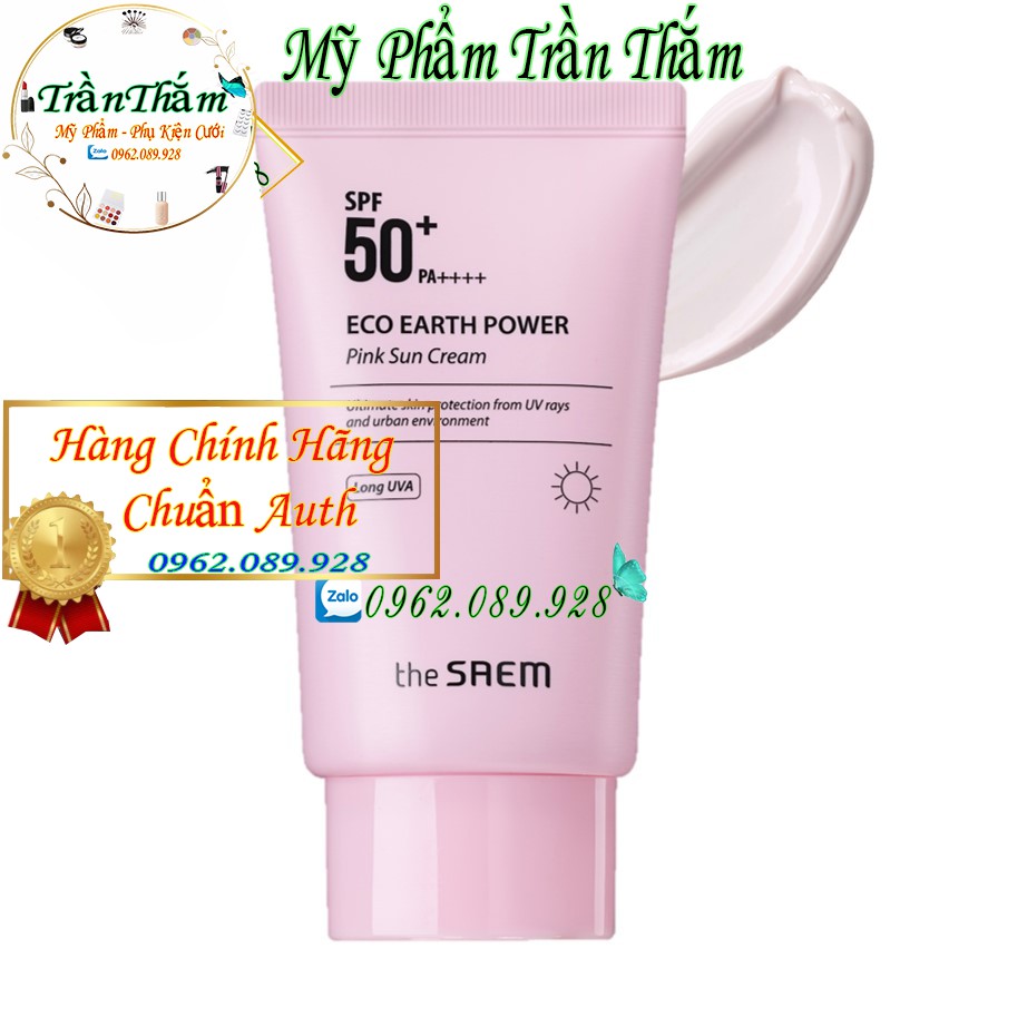 Kem Chống Nắng The seam Eco Earth Power Pink (SPF 50+/PA)++++