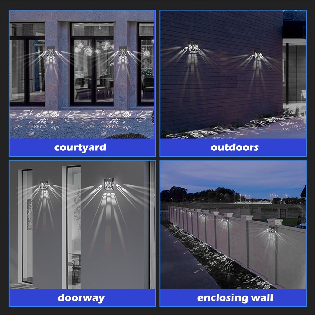 Đèn LED Năng Lượng Mặt Trời Chống Thấm Nước Chiếu Sáng Bậc Thang Tự Động Bật / Tắt