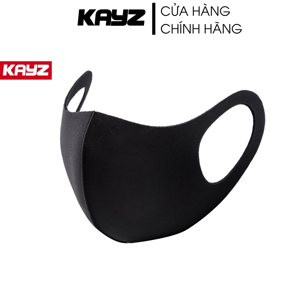 Khẩu Trang Vải Kayz Kháng Khuẩn Trơn Đen