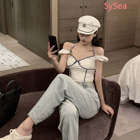 Áo Croptop Ngắn Tay Hở Vai Thời Trang Mùa Hè Quyến Rũ Cho Nữ