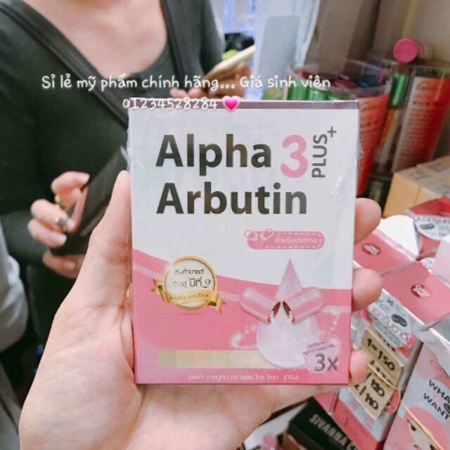 Viên kích trắng Alpha arbutin collagen