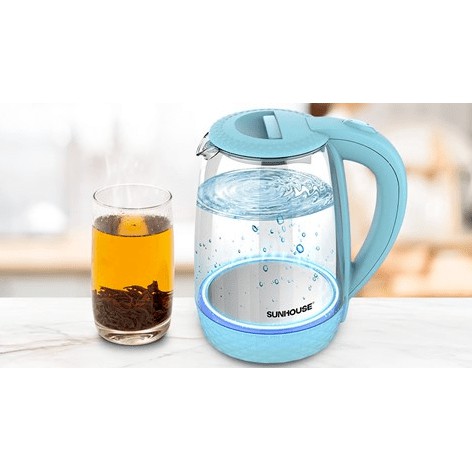 ẤM SIÊU TỐC THỦY TINH 1.8 L SUNHOUSE SHD1215 - màu xanh