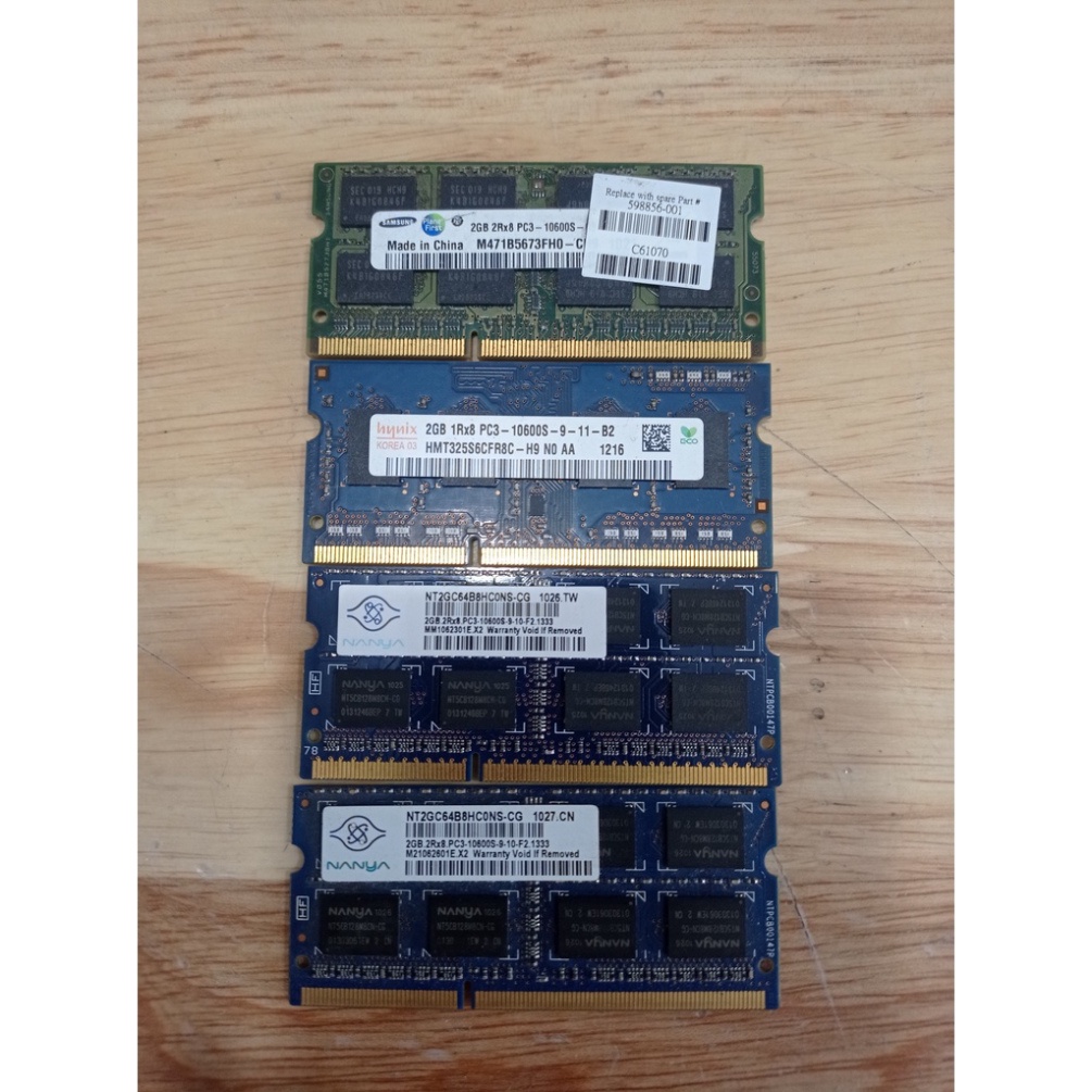 Ram laptop ddr3 2GB - 4GB - 8GB  hàng tháo máy