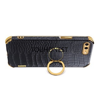 Ốp Lưng Điện Thoại Mềm Dành Cho Casing For iPhone 14 Pro Max Case For iPhone 7 Plus Case For iPhone 8 Plus Case For iPhone SEE Crocodile Pattern Soft Leather Ring Phone Case