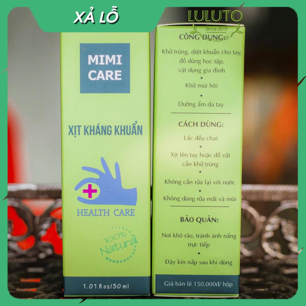 Xịt khuẩn tay, không khí diệt khuẩn bề mặt Mini Care 100% tự nhiên [Xả lỗ]