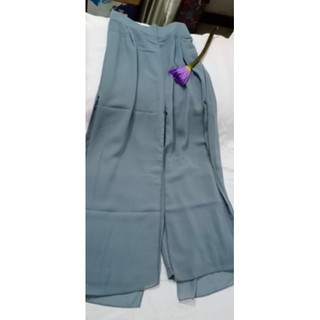 Quần lửng voan xẻ cạp sau chun